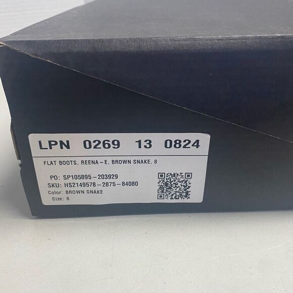 SHOEDAZZLE Women’s Knee Boots Reena Snake Design Beown Size 8 Zipper Closure NEW - Picture 11 of 11